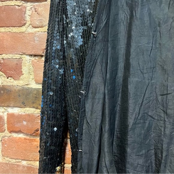 Jean for Joseph Le Bon Vintage 100% Silk Sequin Jacket Size Small - Picture 3 of 6